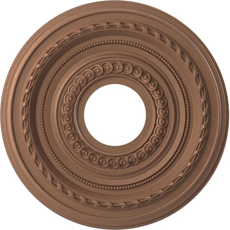 Ekena Millwork Cole Thermoformed PVC Ceiling Medallion Fits Canopies up to 4 1/4-in., Aged Copper CMP13COCAC